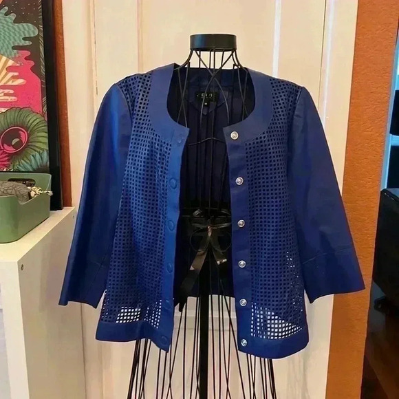 J ENVIE 100% Lamb Leather Jacket-Sz M - Picture 4 of 8